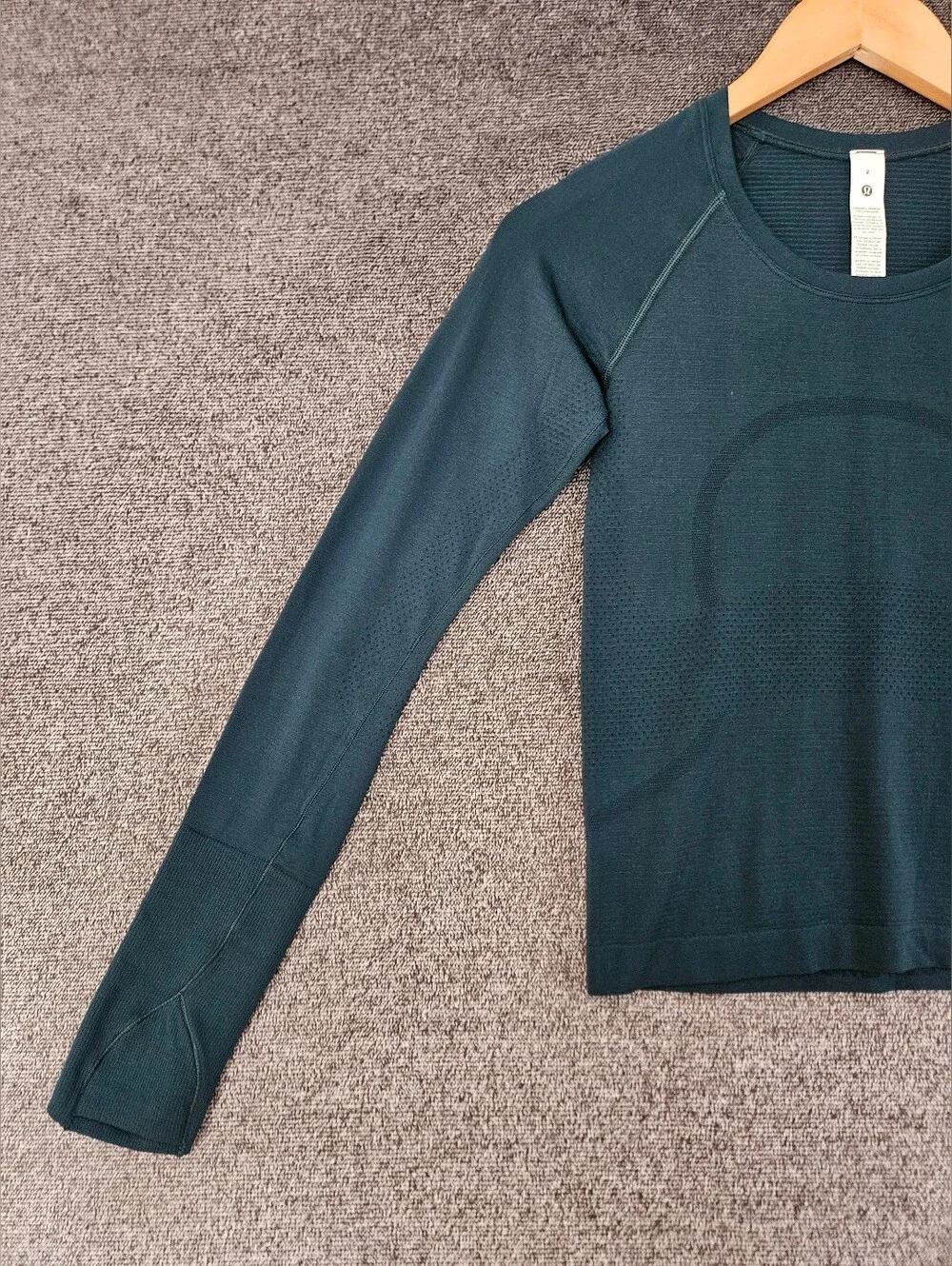 NWT Lululemon Swiftly Tech LS 2.0 Race Length Storm Teal Mesh Top Size 2